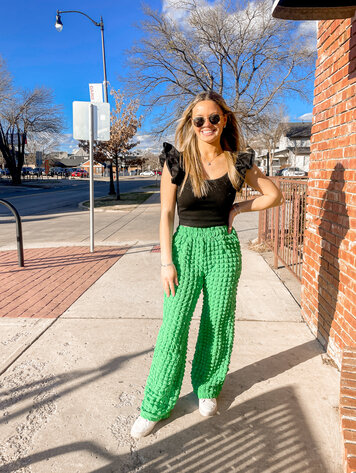 Bailey Rose Green Bubble Pants