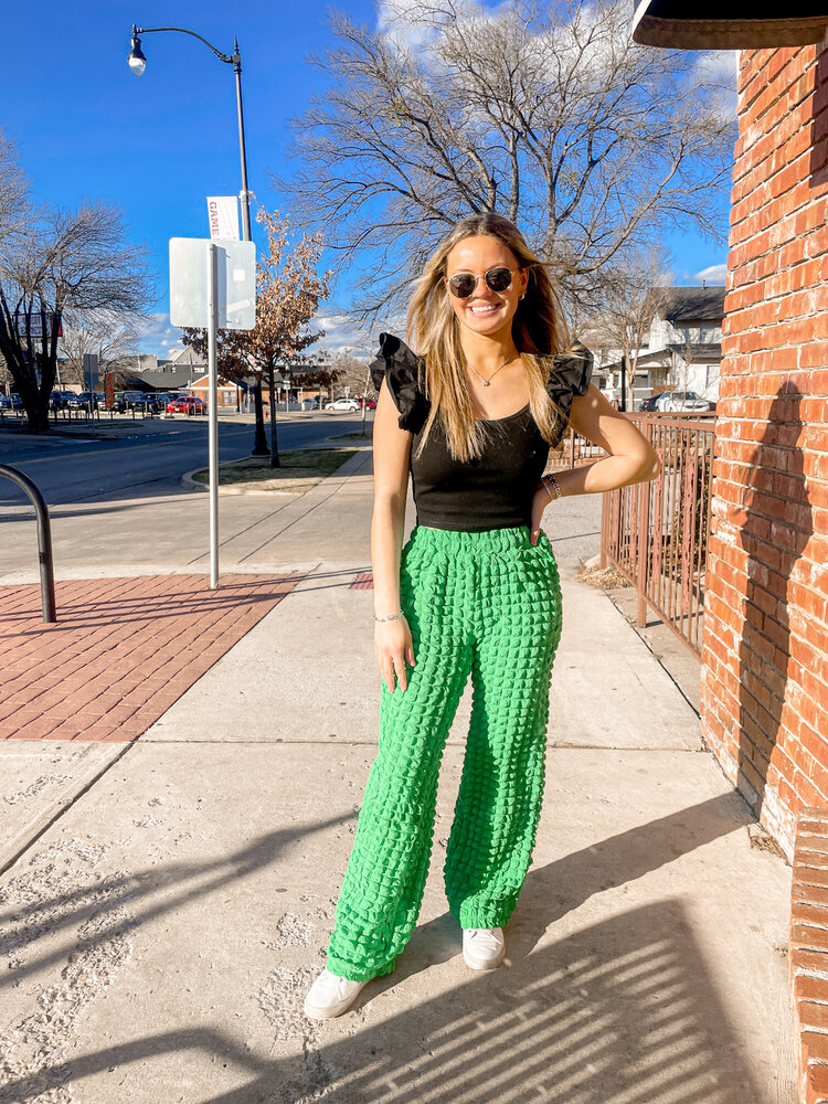 Bailey Rose Green Bubble Pants