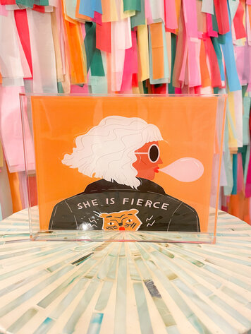 Deny Designs She Is Fierce Acrylic Small Tray