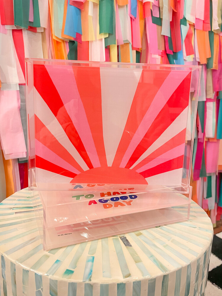 Deny Designs Sunshine Love Acrylic Small Tray