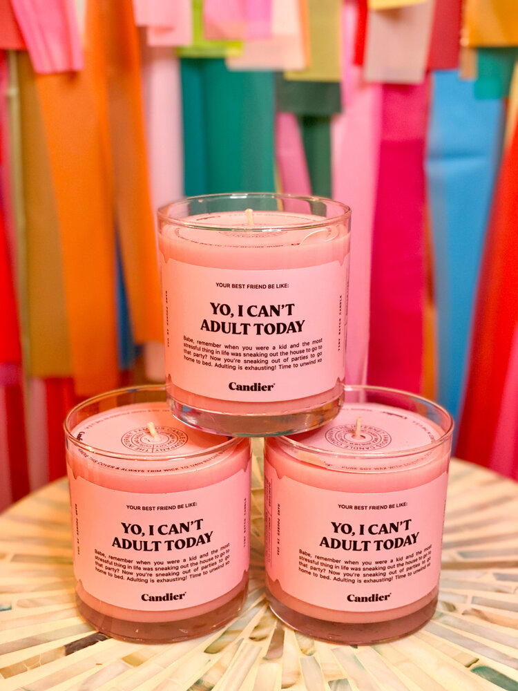 Candier I Can't Adult Today Candle