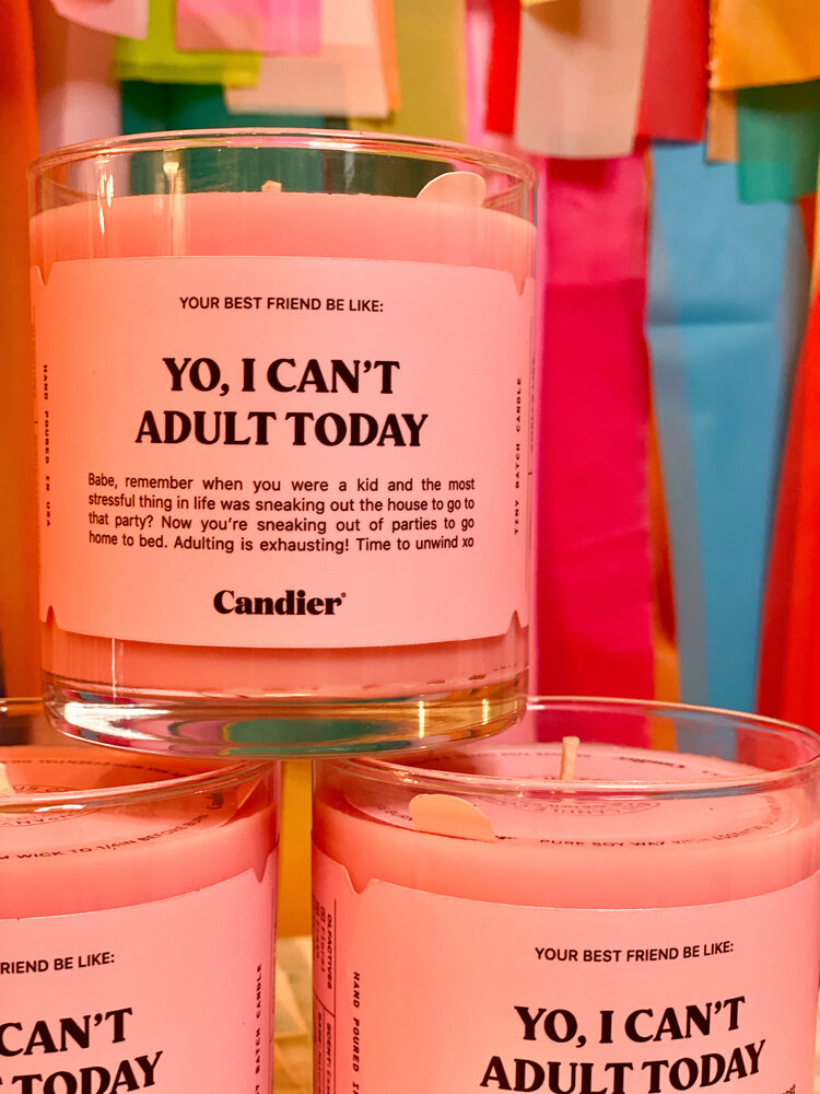 Candier I Can't Adult Today Candle