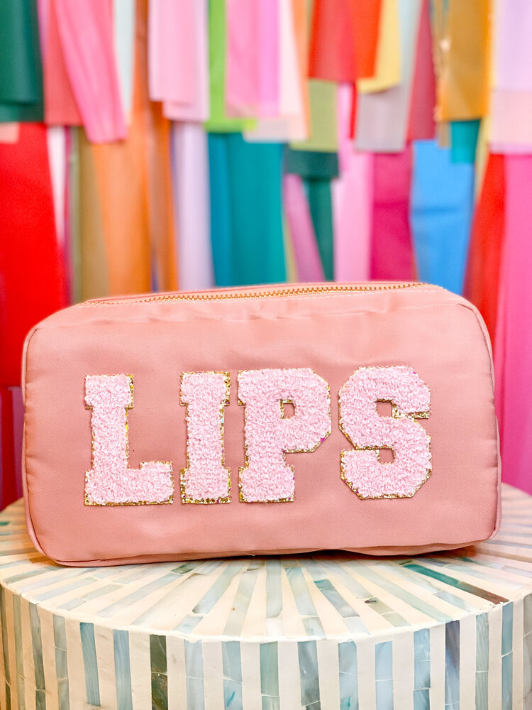 Hart & Hollow Mauve Medium Lips Cosmetic Bag