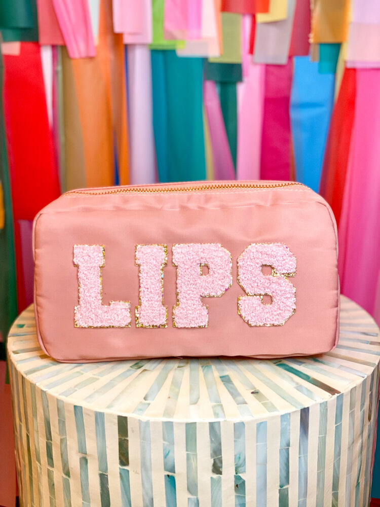 Hart & Hollow Mauve Medium Lips Cosmetic Bag