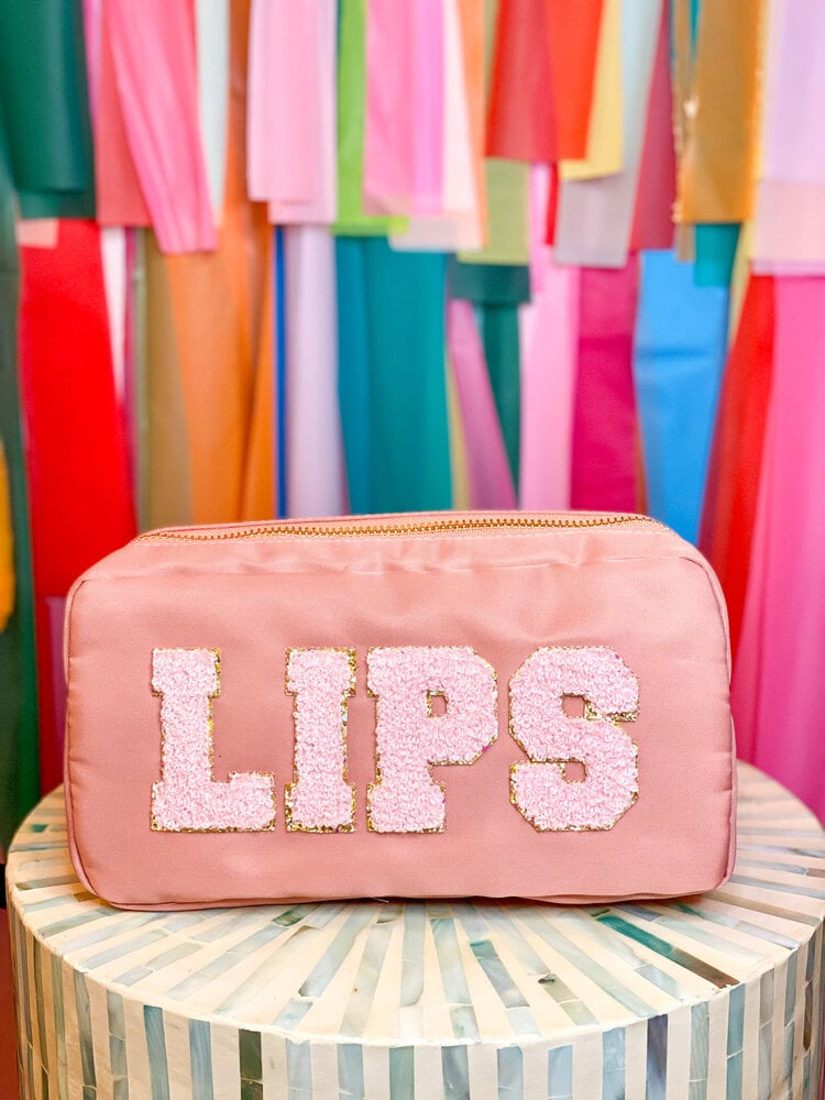 Hart & Hollow Mauve Medium Lips Cosmetic Bag