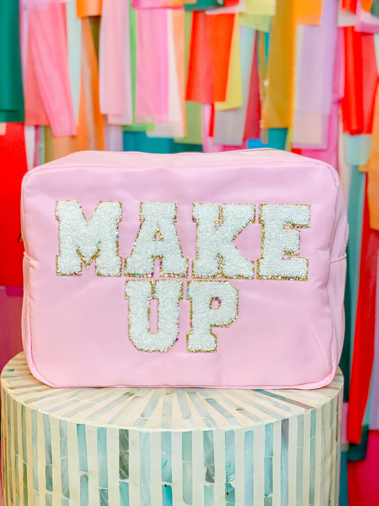 Hart & Hollow Pink XL Makeup Cosmetic Bag