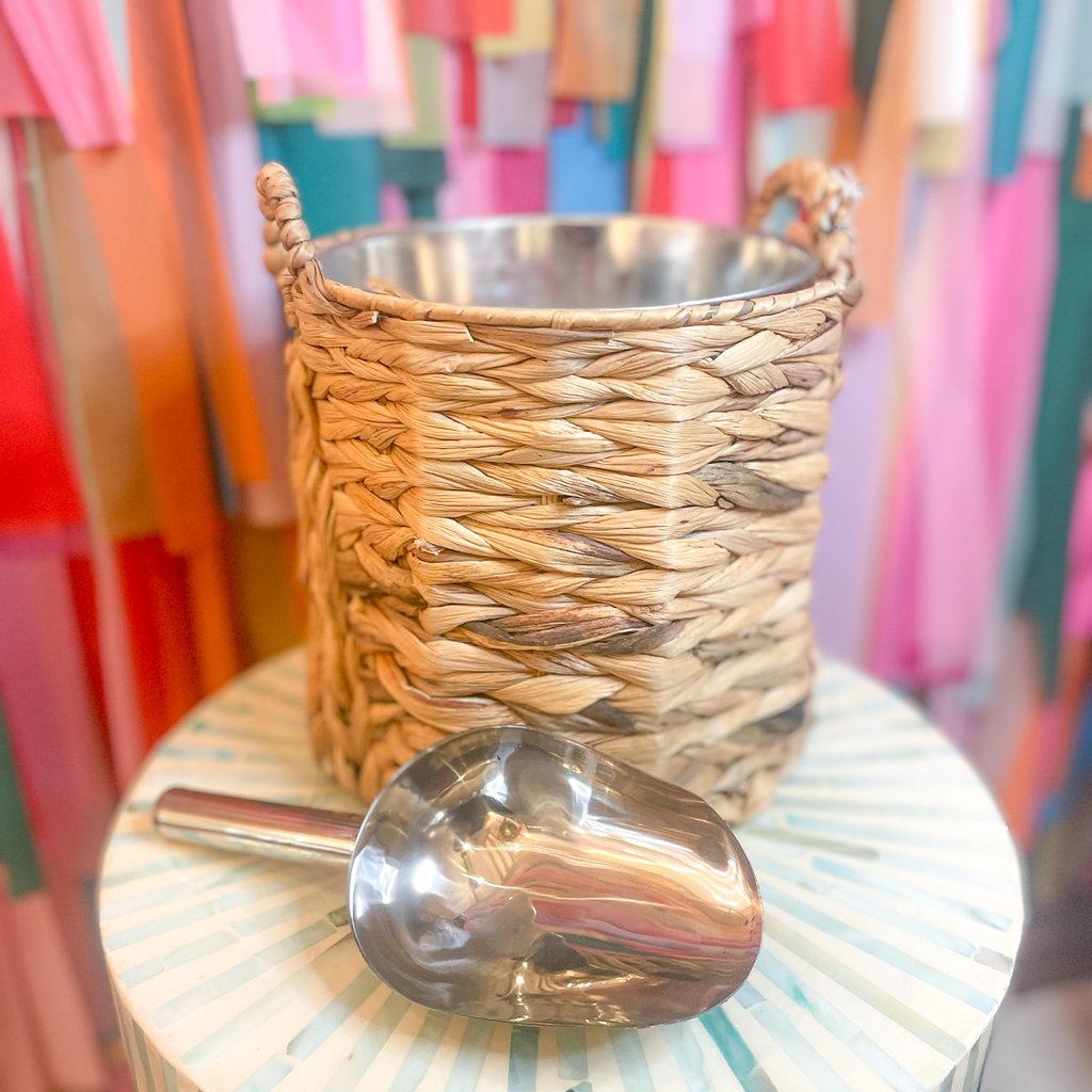 Mud Pie Woven Ice Bucket Savvy Blake LLC