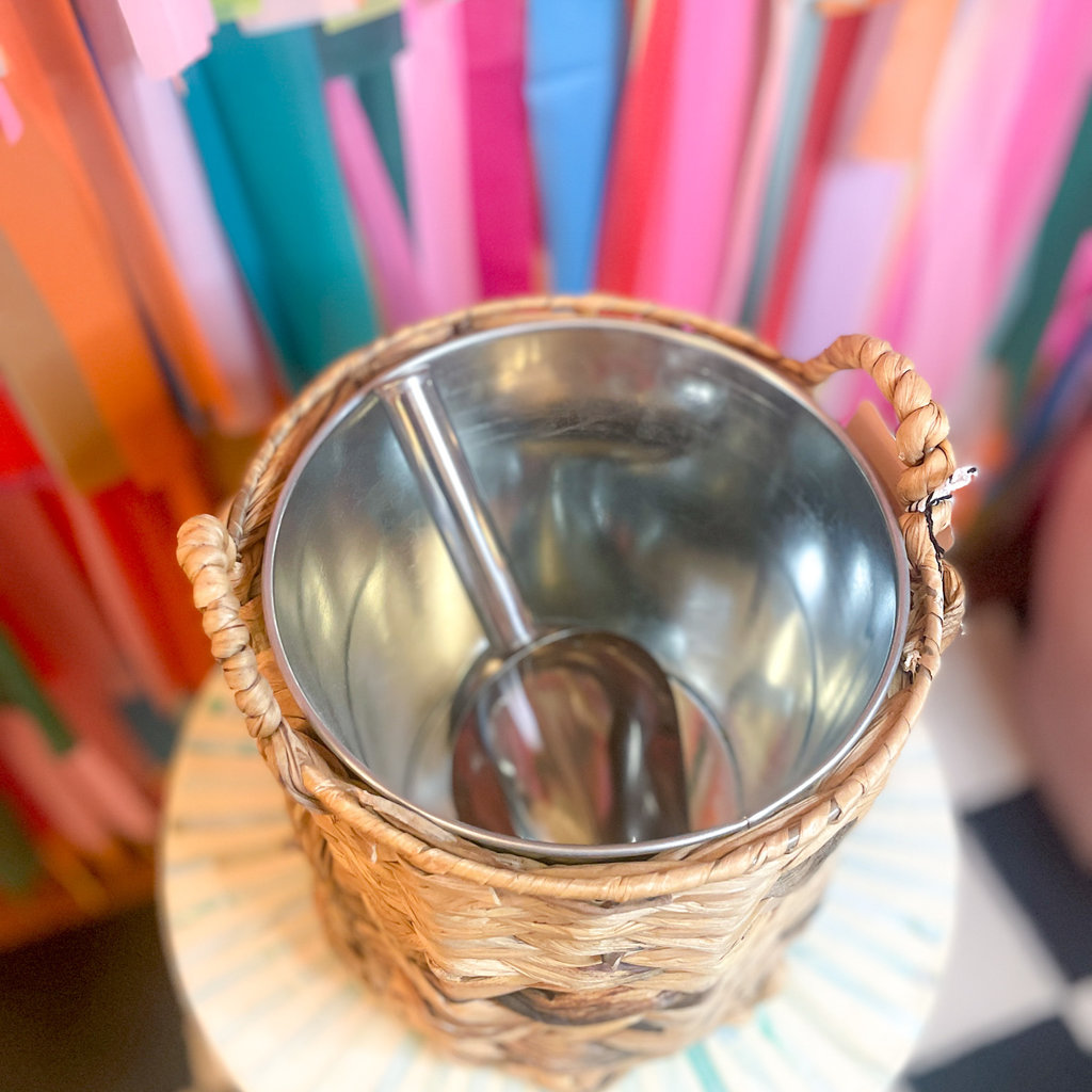 Mud Pie Woven Ice Bucket Savvy Blake LLC