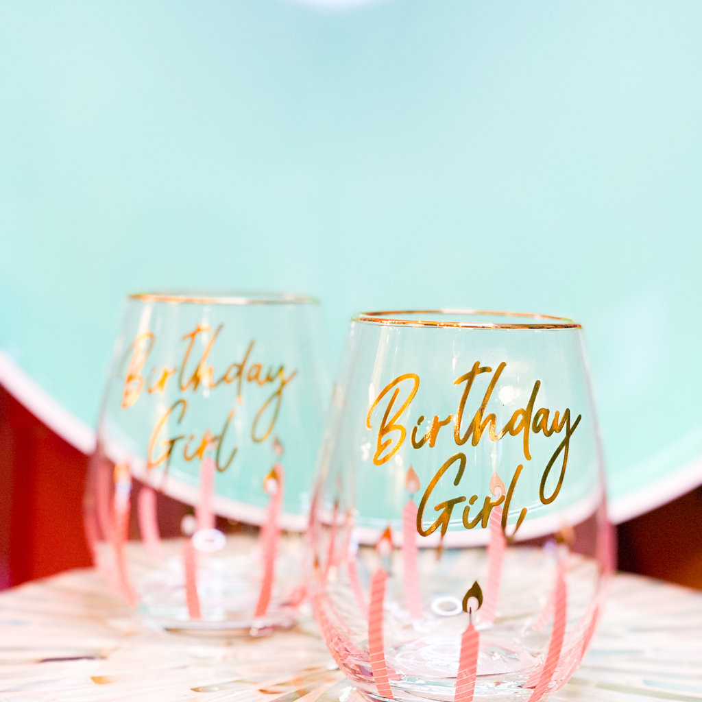 Birthday Girl Stemless Wine Glass - 8 Oak Lane