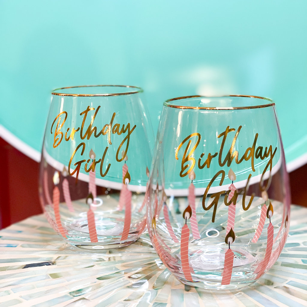 Birthday Girl Stemless Wine Glass - 8 Oak Lane