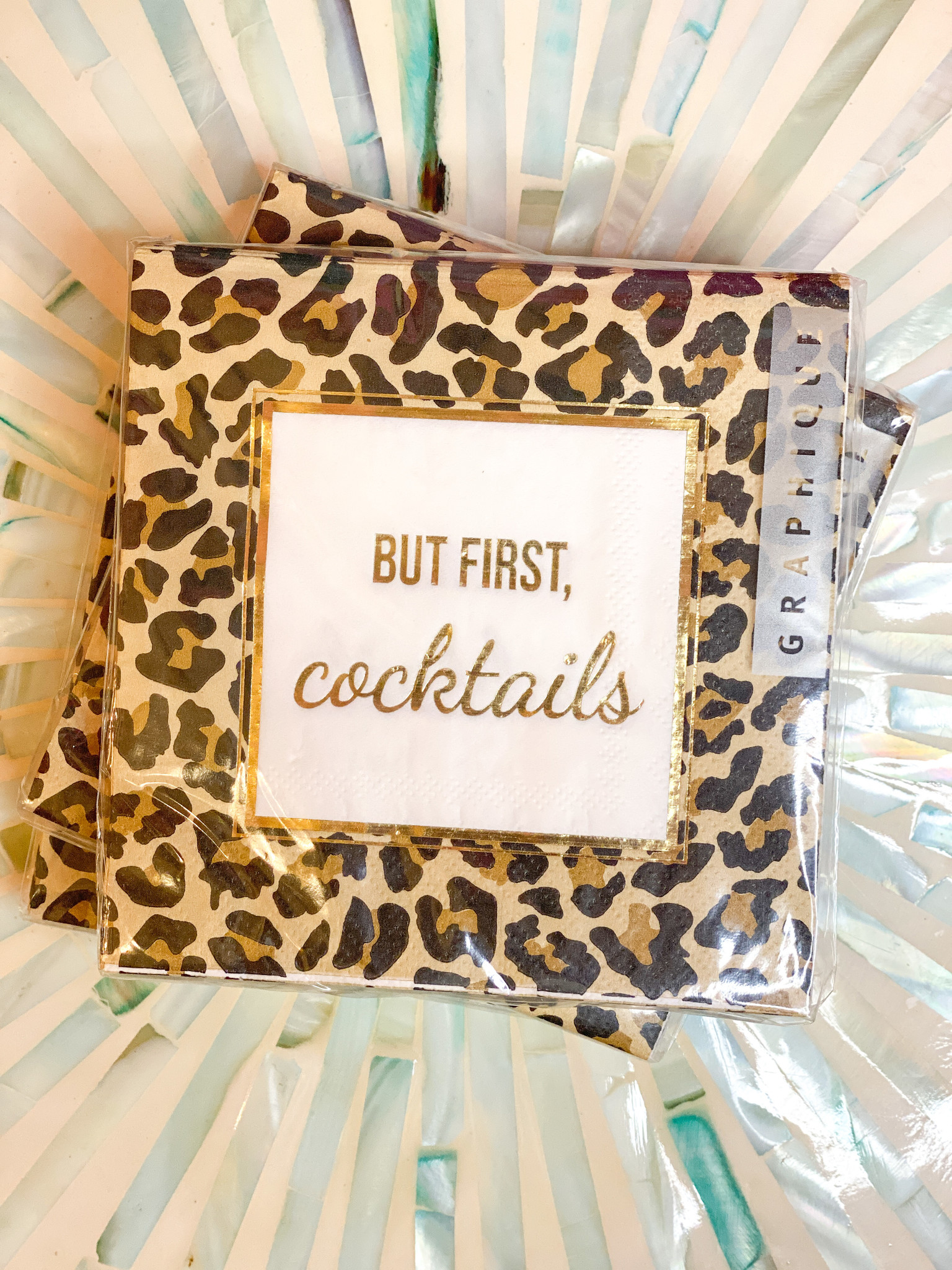 Graphique Leopard Cocktail Napkins Savvy Blake LLC