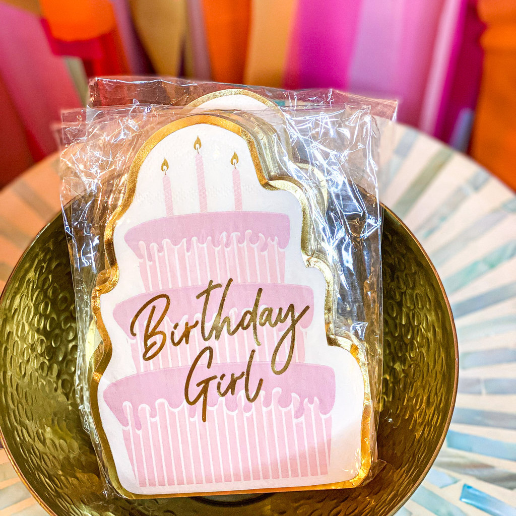 Birthday Girl Paper Die Cut Napkins Savvy Blake LLC