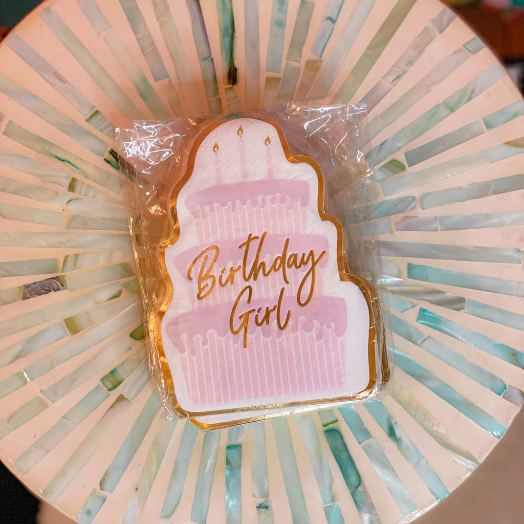 Birthday Girl Paper Die Cut Napkins Savvy Blake LLC
