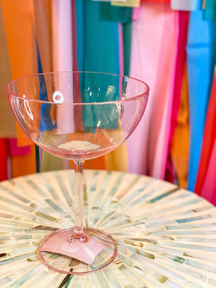 HG Tickled Pink Plastic Champagne Coupe