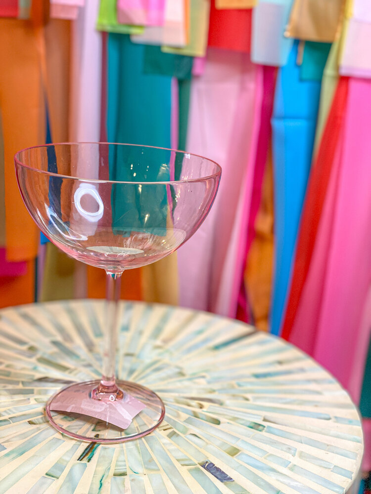HG Tickled Pink Plastic Champagne Coupe