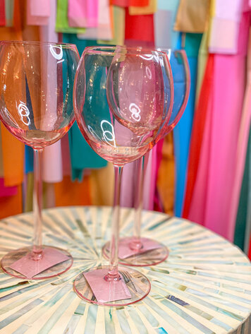 HG Tickled Pink Plastic Wine Glass