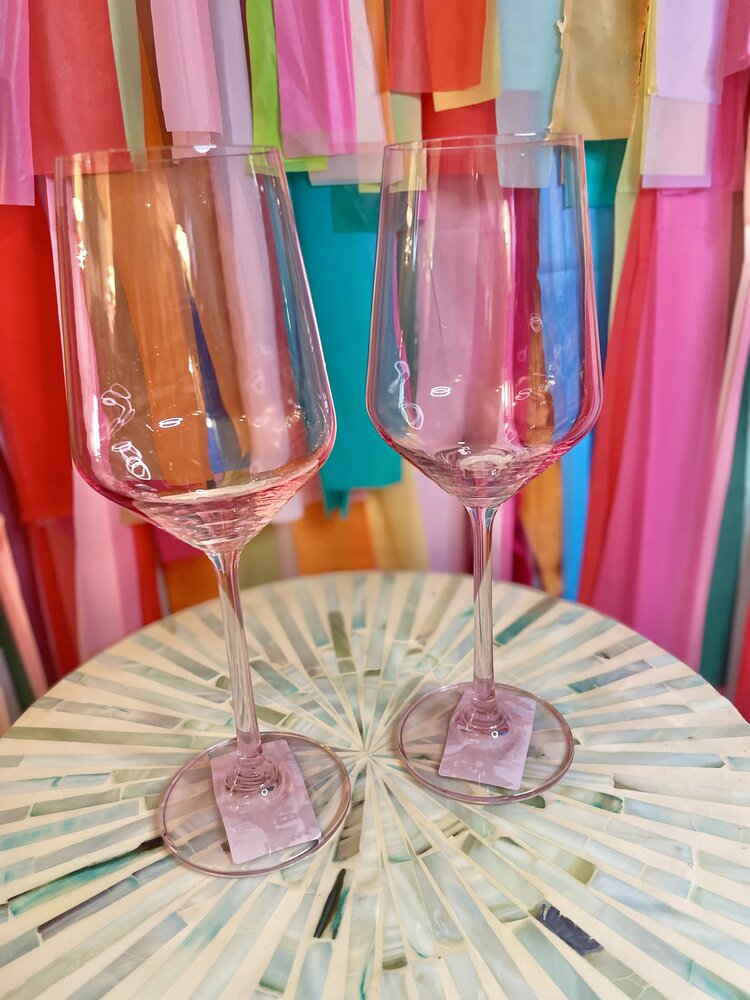 The Wine Savant Blush Pink Wine Glass