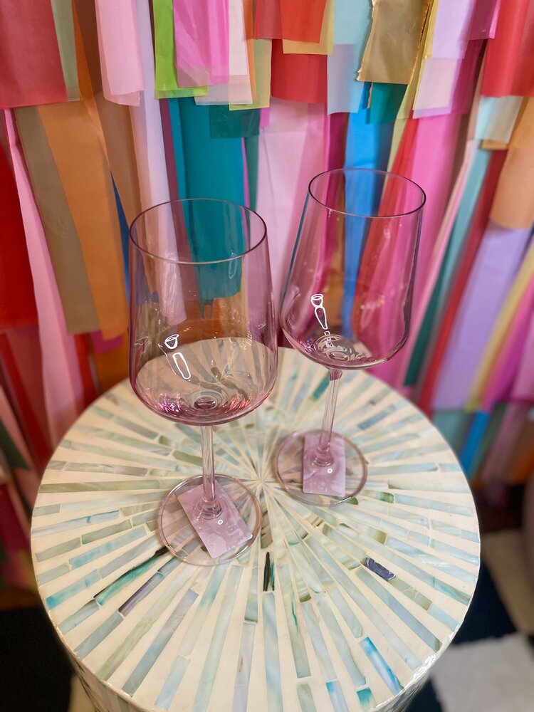 The Wine Savant Blush Pink Wine Glass