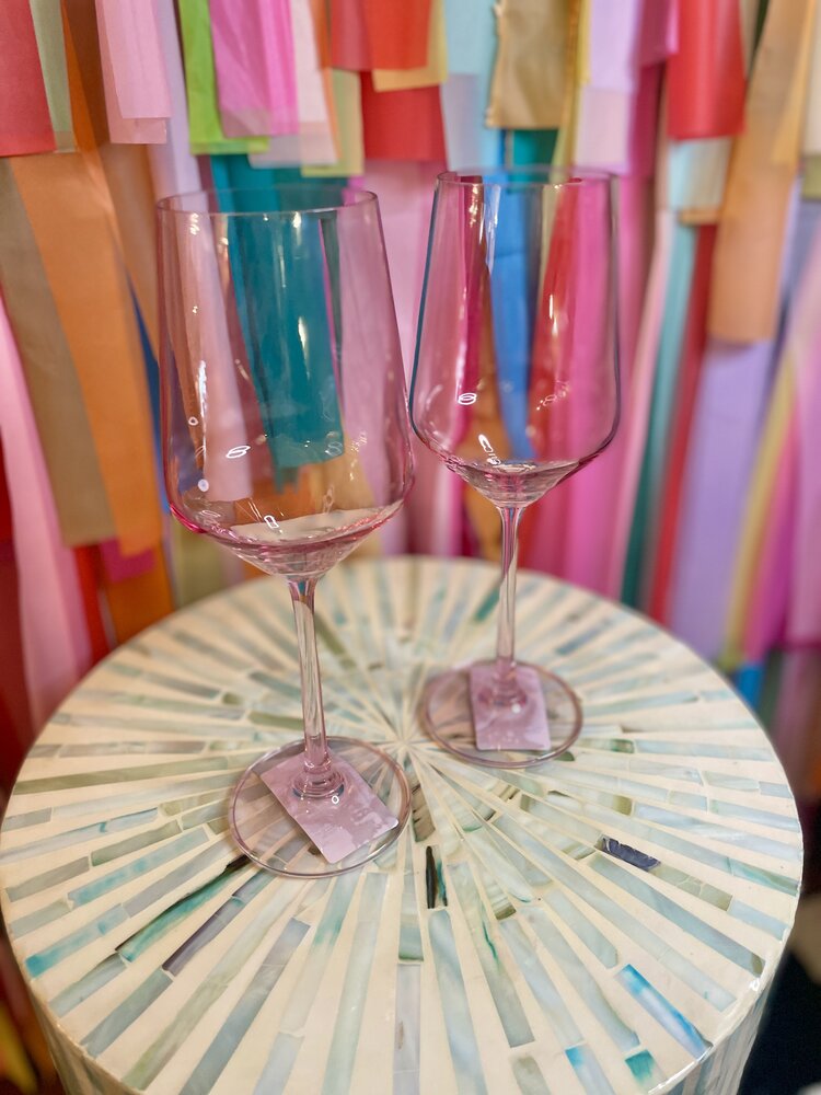 The Wine Savant Blush Pink Wine Glass