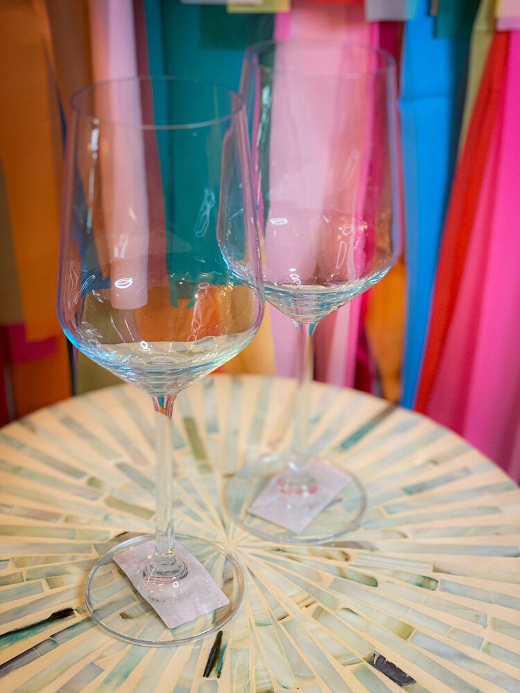 The Wine Savant Bright Blue Wine Glass