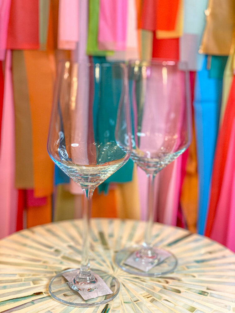 The Wine Savant Bright Blue Wine Glass
