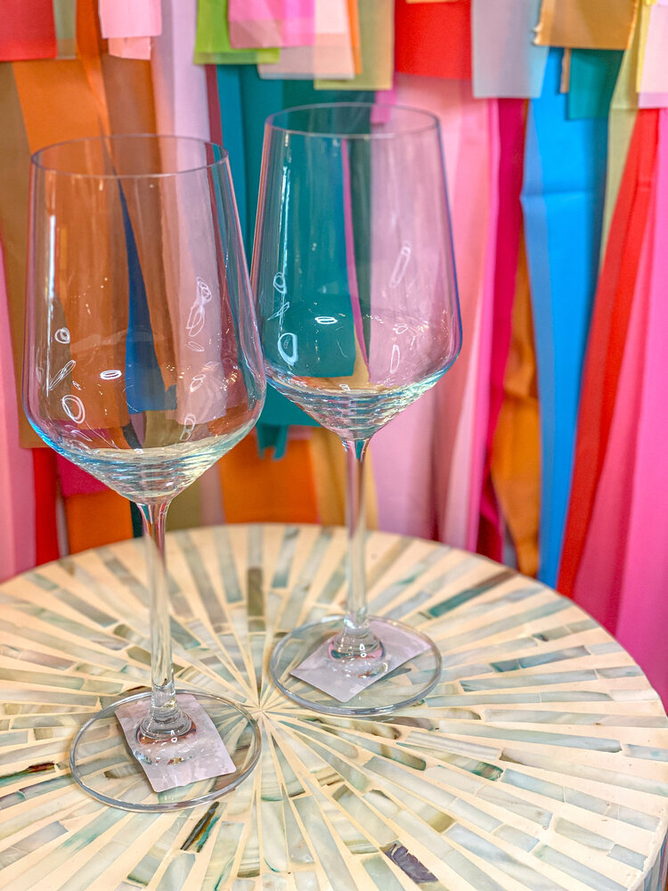 The Wine Savant Bright Blue Wine Glass