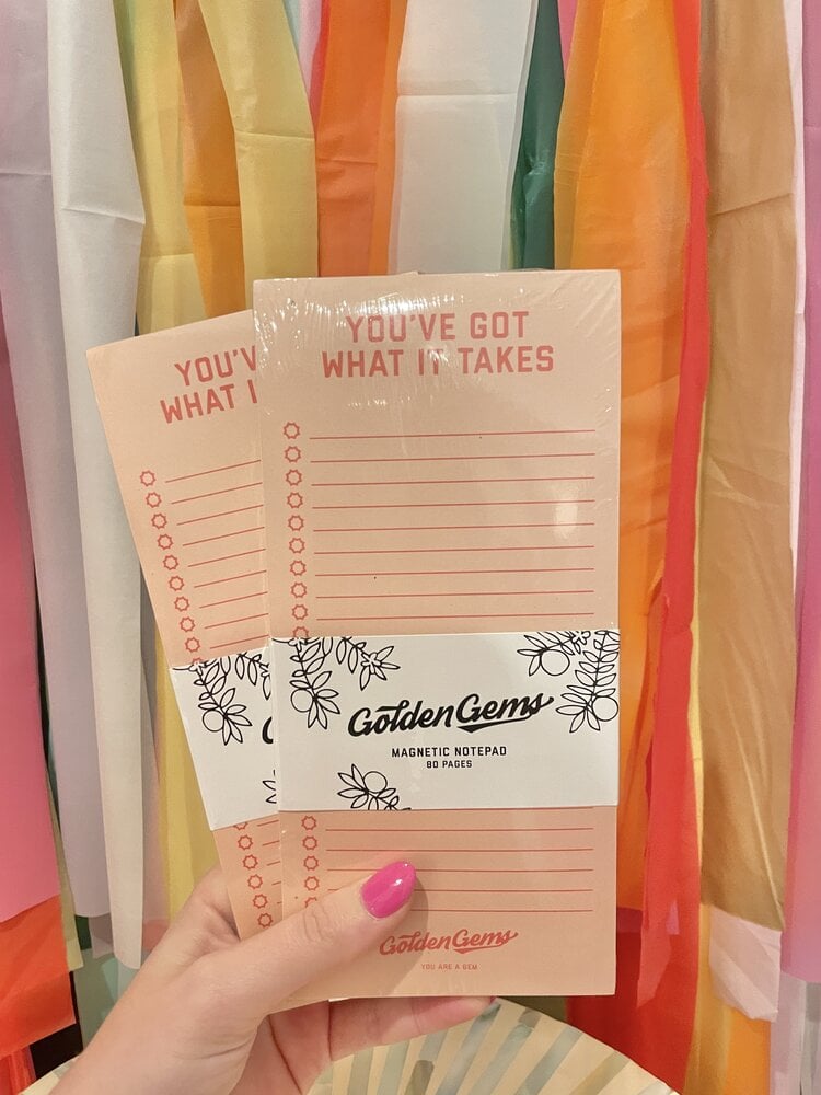 Golden Gems You've Got What it Takes Notepad