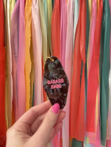 Golden Gems Badass Babe Keychain