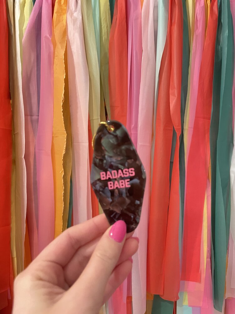 Golden Gems Badass Babe Keychain