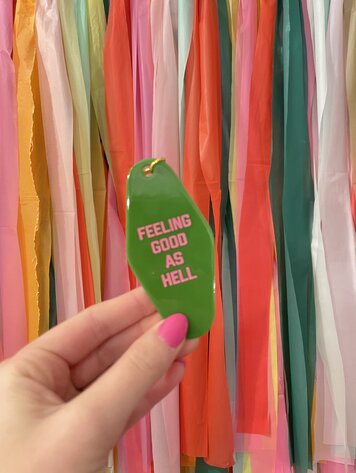 Golden Gems Feeling Good Keychain