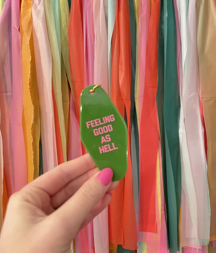 Golden Gems Feeling Good Keychain