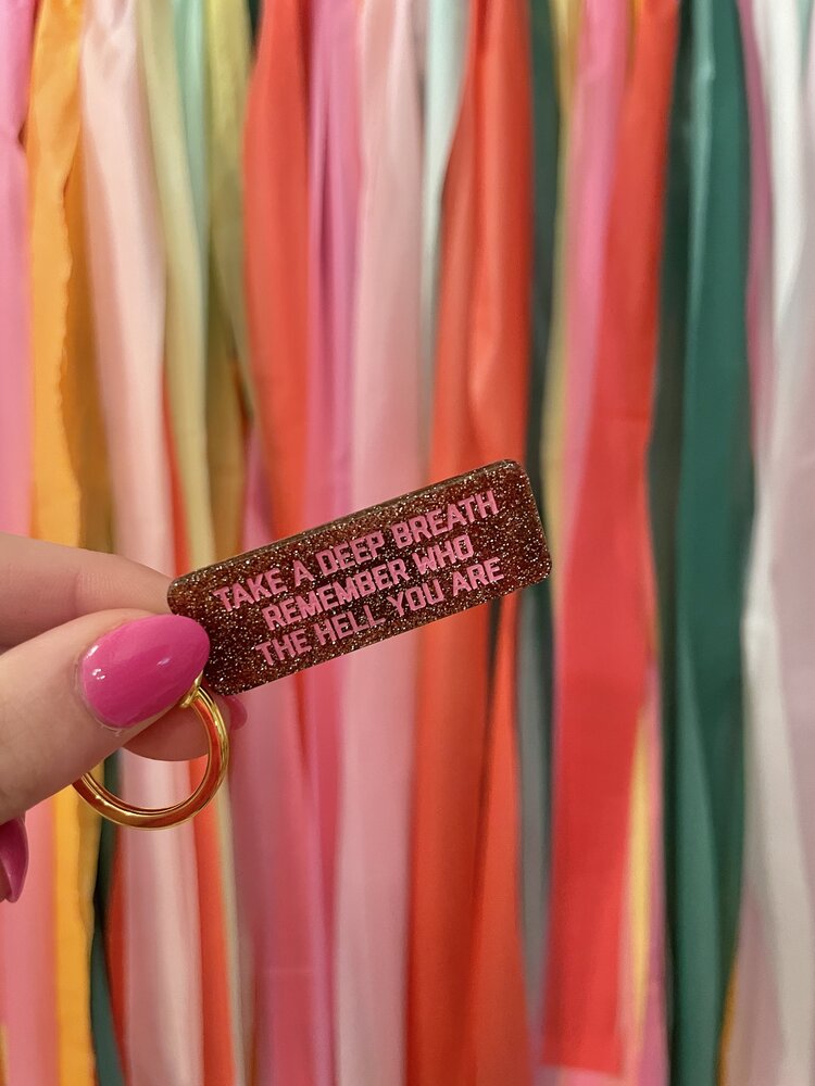 Golden Gems Deep Breathe Keychain