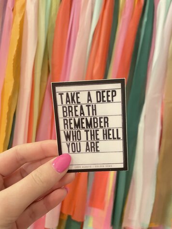 Golden Gems Take a Deep Breath Sticker