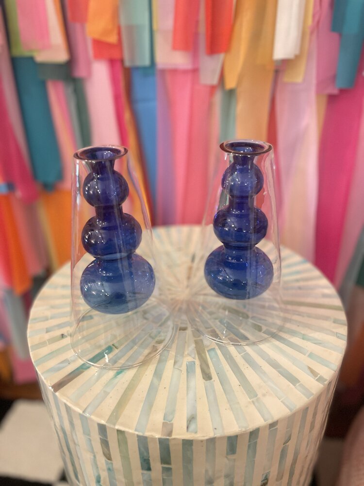 Ivorie Group Deedee Glass Vase - Blue