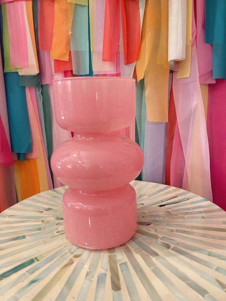 Ivorie Group Lala Glass Vase - Bubblegum