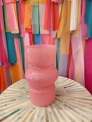 Ivorie Group Lala Glass Vase - Bubblegum