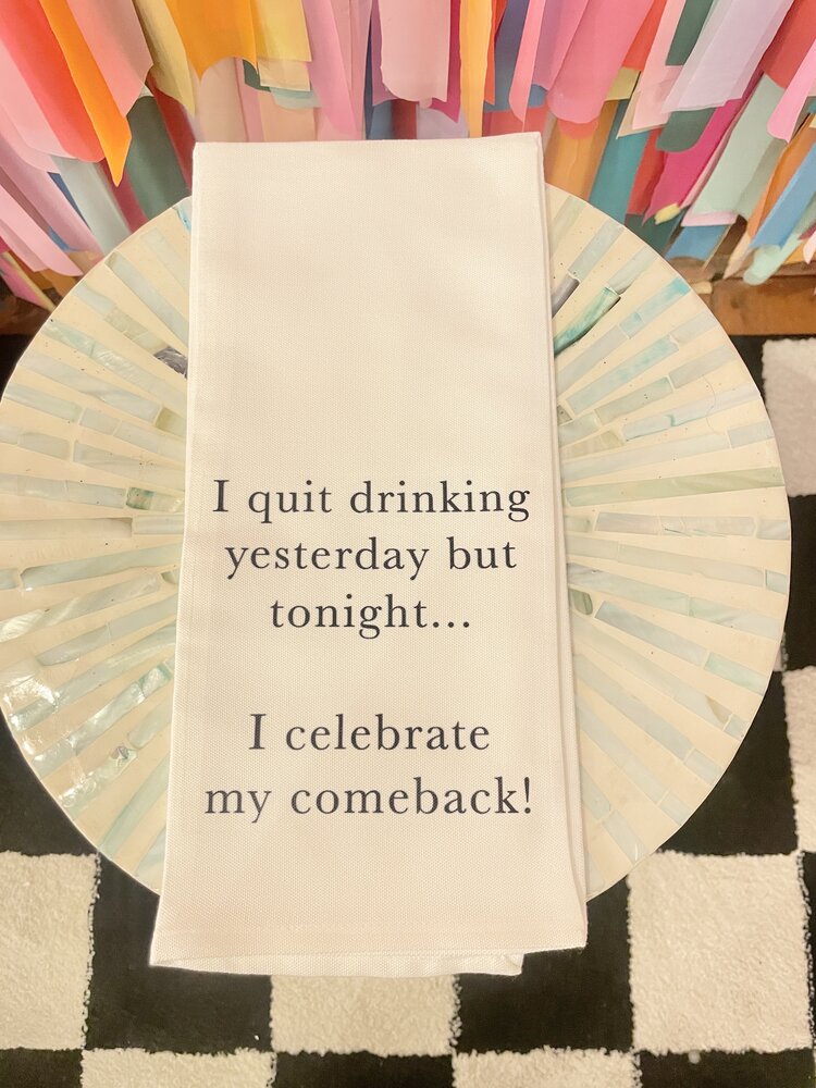 Toss Designs Celebrate my Comeback Towel