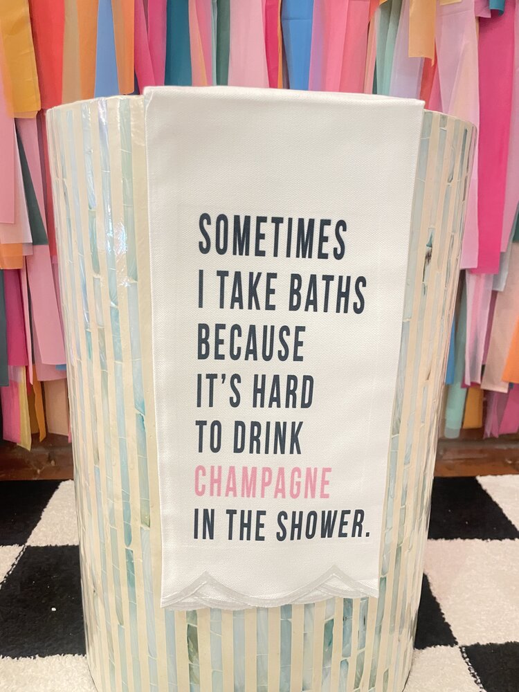 Toss Designs Champagne in the Shower Towel