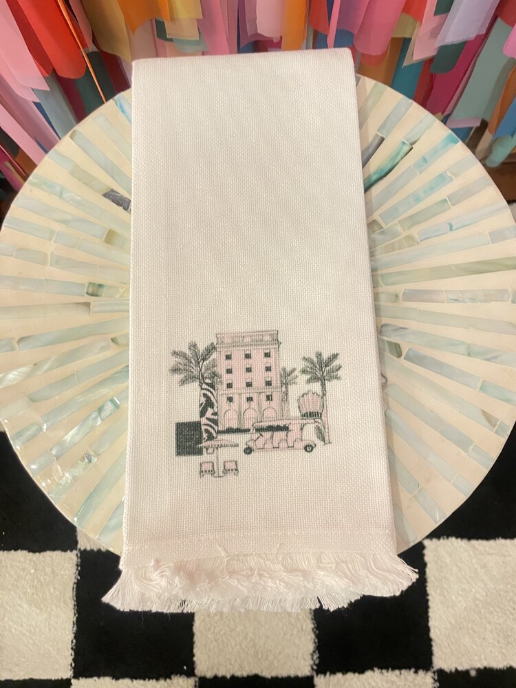 Toss Designs Palm Beach Fringe Linen Towel