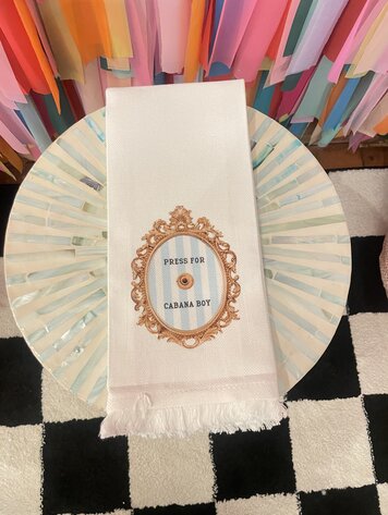 Toss Designs Press for Cabana Boy Fringe Linen Towel