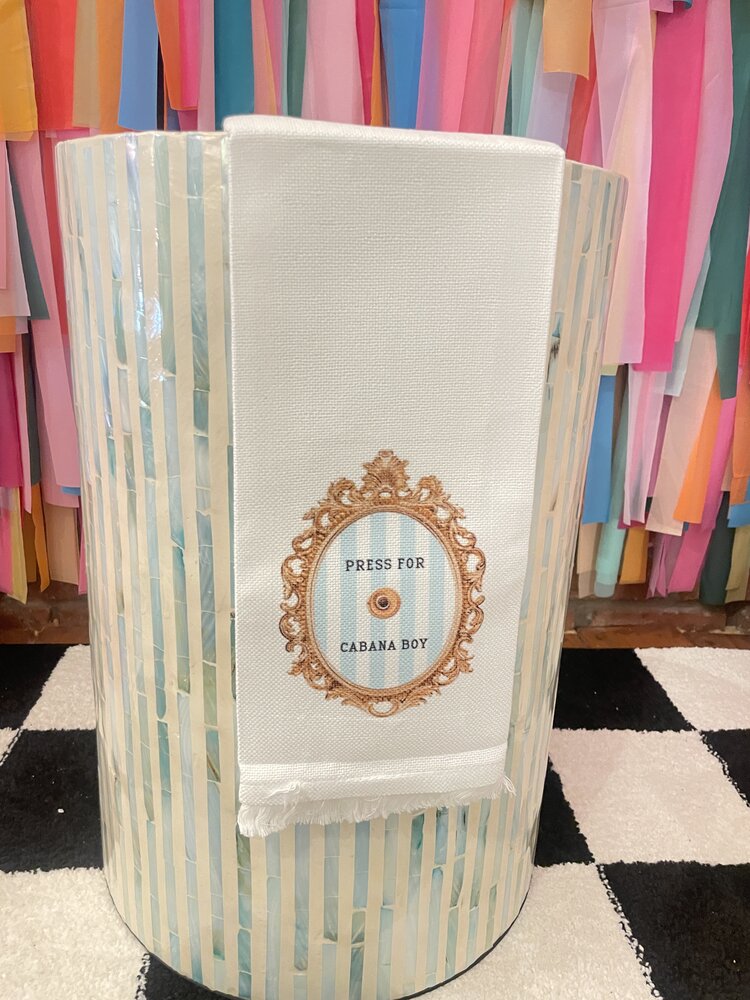 Toss Designs Press for Cabana Boy Fringe Linen Towel