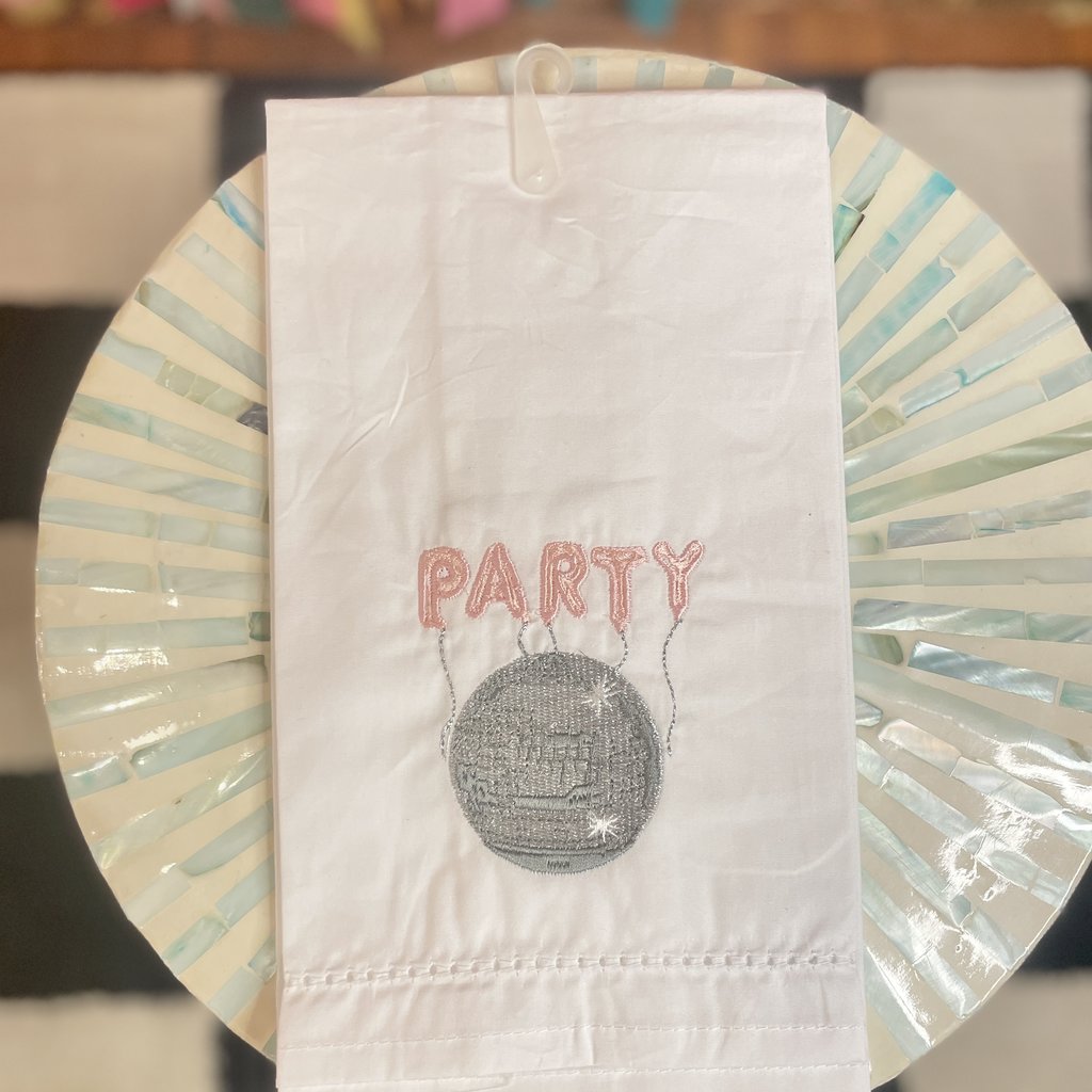 8 Oak Lane Disco Party Embroidered Bar Towel Set