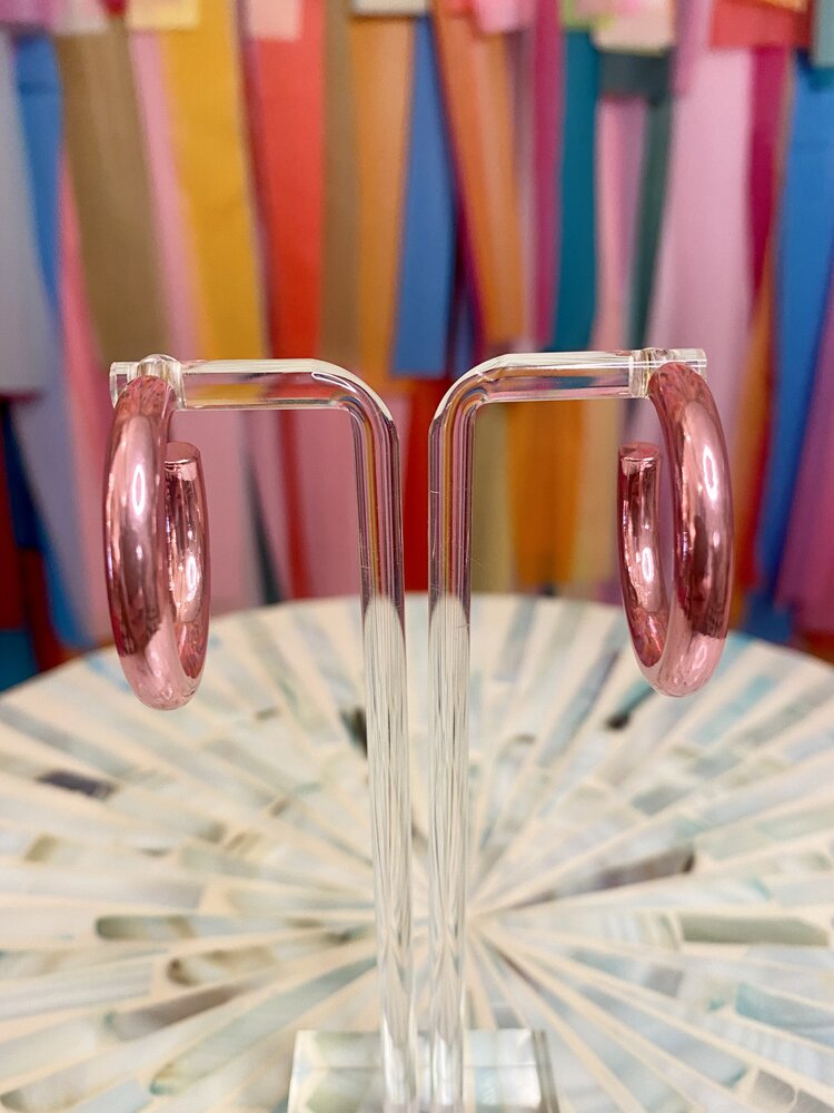 Tart By Taylor Pink Shimmer Earrings