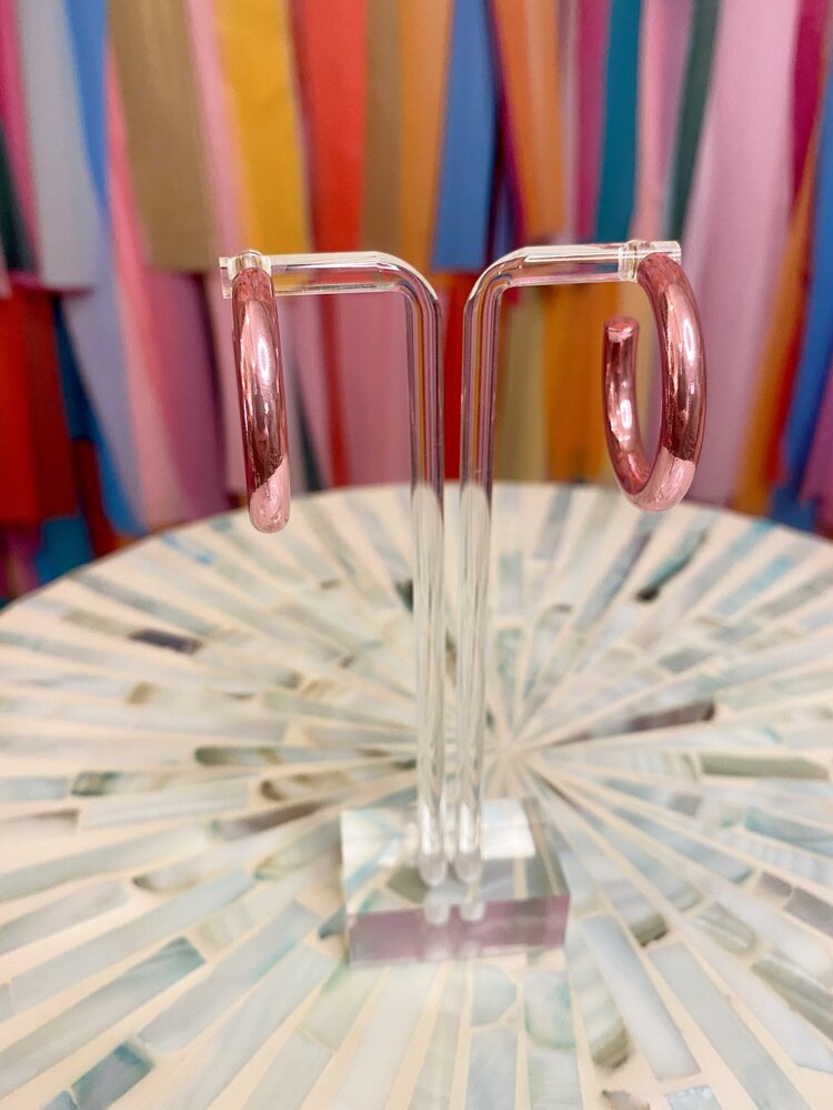 Tart By Taylor Pink Shimmer Earrings