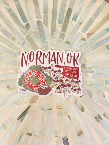 Happy By Rachel Norman, OK Sticker