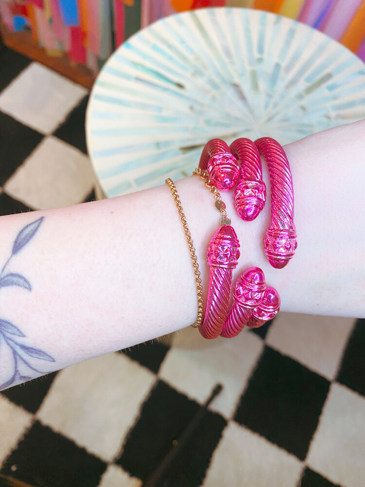 Cash and Carry Boujee Blake Bracelet - Hot Pink