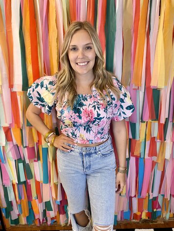 Buddy Love TANDY PUFF SLEEVE TOP - GARDEN CLUB