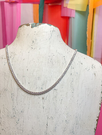 Cash and Carry Material Girl Choker in Silver