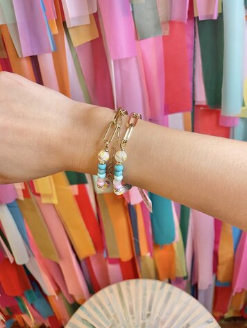 Kendra Scott Ashton Half Chain Bracelet Gold - Pastel Mix