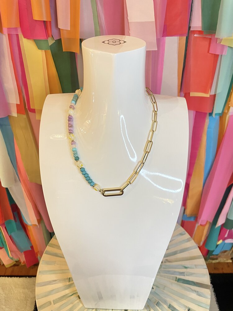 Kendra Scott Ashton Half Chain Necklace Gold - Pastel Mix